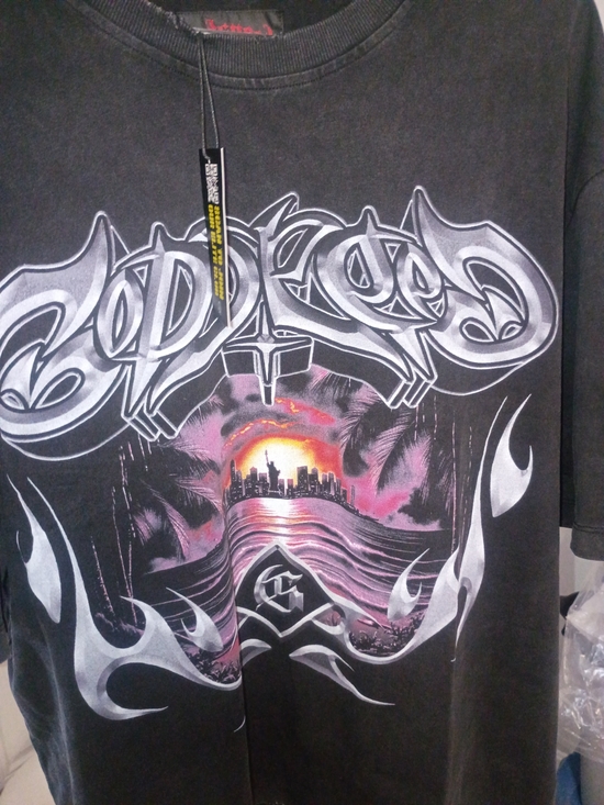 Godspeed Other - Graphic Short Sleeve Tee in Black with Sunset Print
